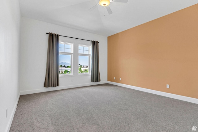 5005 N Edgewood Dr W Unit 301, Provo, UT 84604 - unfurnished room featuring carpet flooring, a ceiling fan, and lofted ceiling