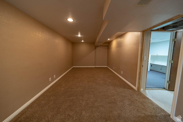 685 W 2550 S, Price, UT 84501 - finished below grade area with carpet flooring and recessed lighting