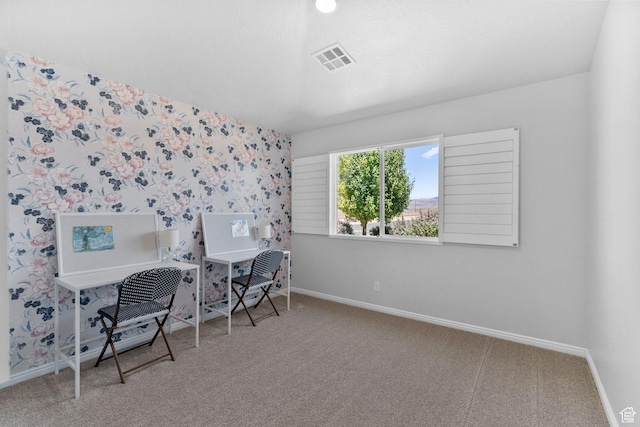 902 E 3950 S, Washington, UT 84780 - carpeted home office featuring baseboards and wallpapered walls