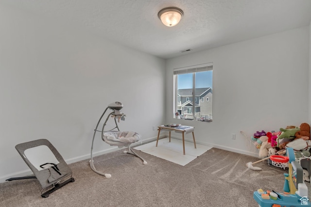 5451 N Yeager Ln, Eagle Mountain, UT 84005 - playroom with carpet floors and a textured ceiling