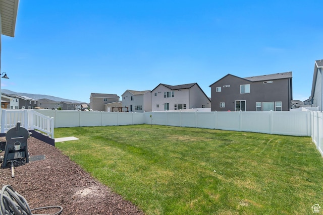5451 N Yeager Ln, Eagle Mountain, UT 84005 - fenced backyard featuring a residential view