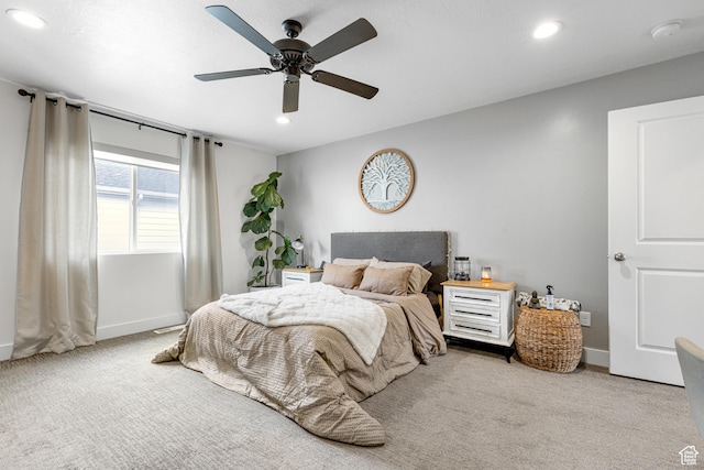 2122 W 1745th Ct S, West Haven, UT 84401 - bedroom with recessed lighting, carpet flooring, and ceiling fan