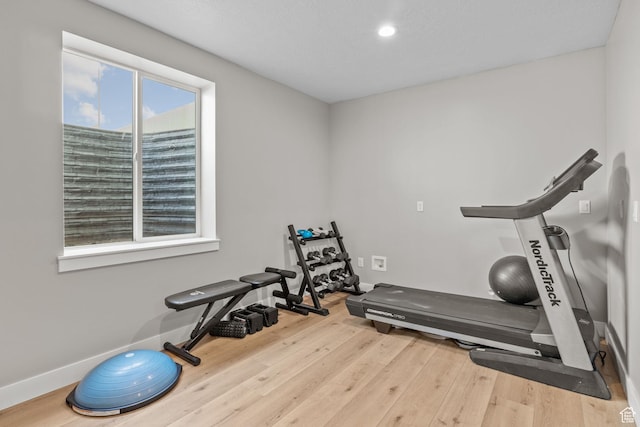 2245 W 800 S, Layton, UT 84041 - exercise room featuring wood finished floors and recessed lighting