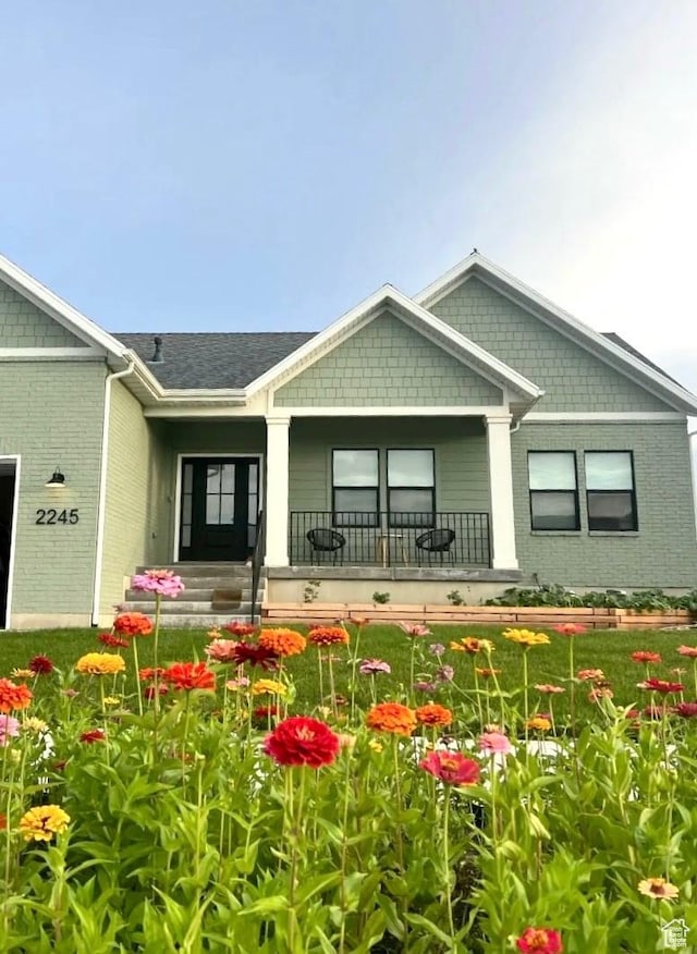 2245 W 800 S, Layton, UT 84041 - back of property featuring covered porch and brick siding