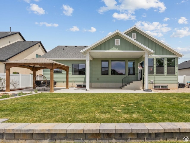 2245 W 800 S, Layton, UT 84041 - rear view of property featuring a gazebo, board and batten siding, and a patio