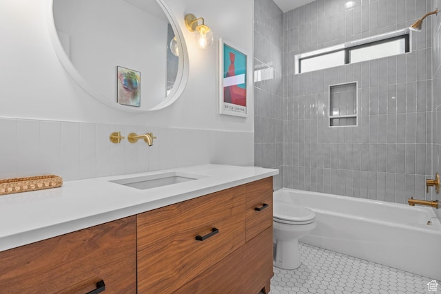 2245 W 800 S, Layton, UT 84041 - bathroom with vanity, bathing tub / shower combination, and tile patterned floors
