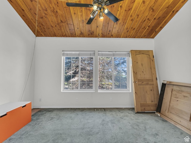 11551 S Woodhampton Dr E, Sandy, UT 84092 - empty room with healthy amount of natural light, carpet floors, ceiling fan, and wooden ceiling