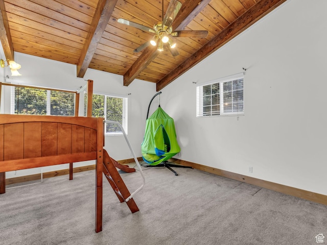 11551 S Woodhampton Dr E, Sandy, UT 84092 - carpeted bedroom featuring wood ceiling and baseboards