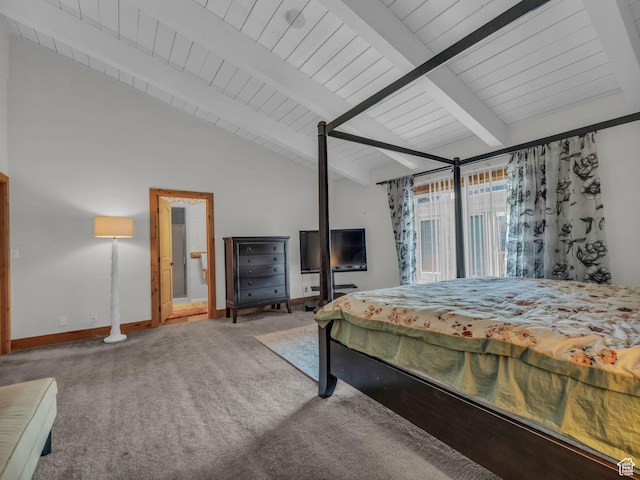 11551 S Woodhampton Dr E, Sandy, UT 84092 - carpeted bedroom featuring baseboards and wooden ceiling