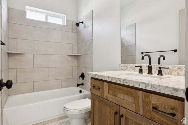 954 S Sandy Ln, Spanish Fork, UT 84660 - bathroom with vanity, shower / tub combination, and tile patterned flooring