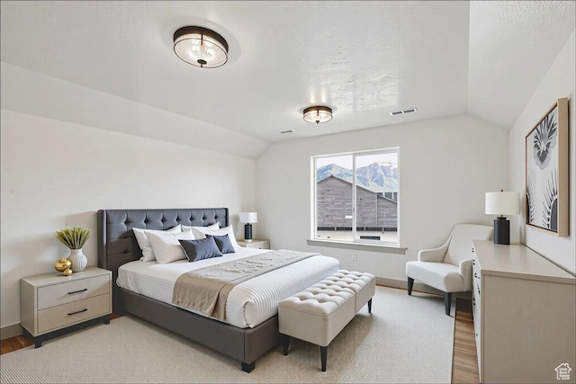 954 S Sandy Ln, Spanish Fork, UT 84660 - bedroom with vaulted ceiling, light wood finished floors, and a textured ceiling