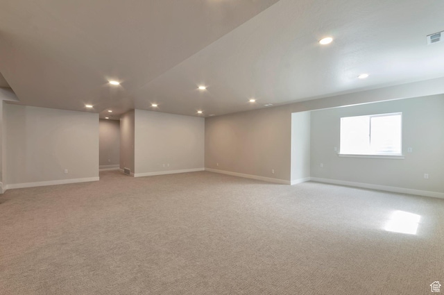 551 W Summerhill Ln, Centerville, UT 84014 - spare room with light colored carpet and recessed lighting