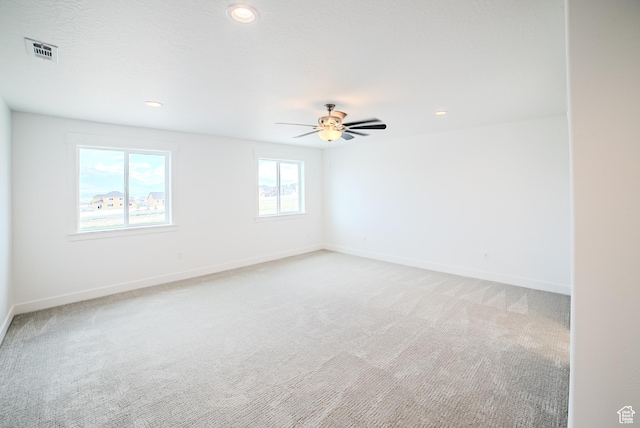 1272 S Boxelder Dr, Saratoga Springs, UT 84005 - unfurnished room featuring light colored carpet, a ceiling fan, and recessed lighting