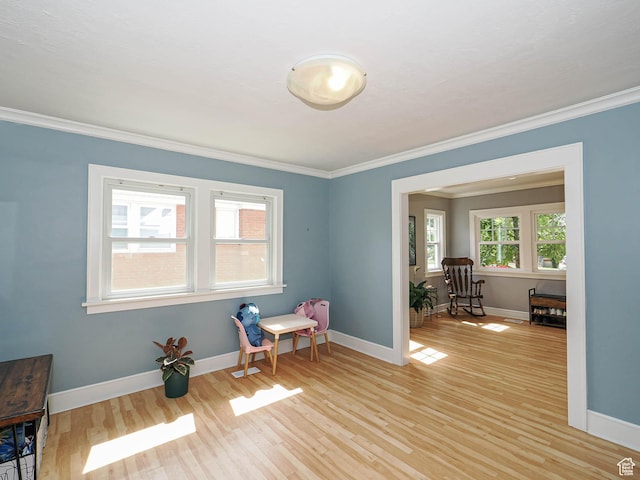 1527 E Princeton Ave S, Salt Lake City, UT 84105 - sitting room with crown molding and light wood-style floors