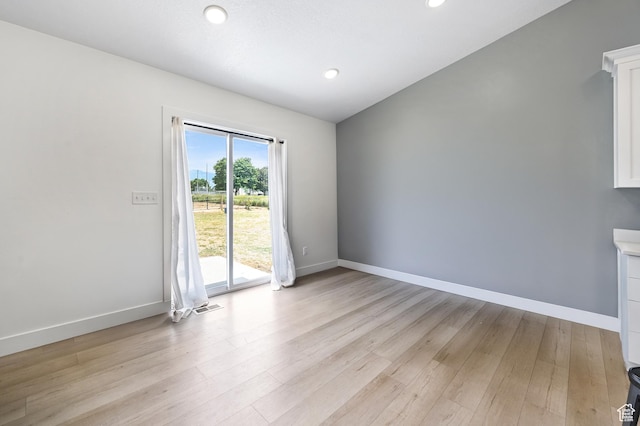 40 S 100 W, Trenton, UT 84338 - empty room with light wood-type flooring and recessed lighting