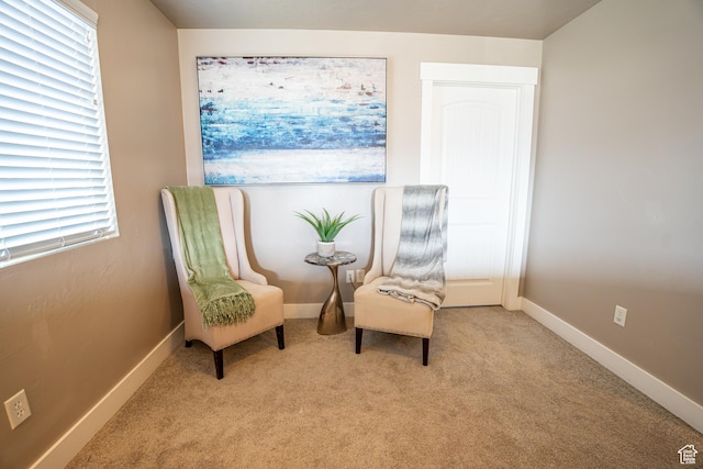 6561 S Evening Glow Ct W, West Jordan, UT 84081 - living area featuring light colored carpet and baseboards