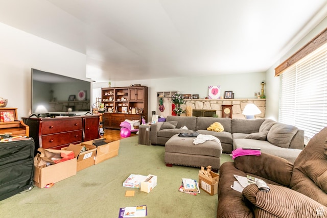 5841 S Fontaine Bleu Dr E, Murray, UT 84121 - living area featuring carpet floors