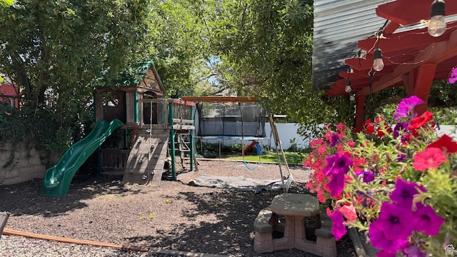 1924 E 2100 S, Salt Lake City, UT 84106 - view of jungle gym featuring a trampoline