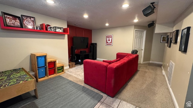 1924 E 2100 S, Salt Lake City, UT 84106 - living area with recessed lighting and a textured ceiling