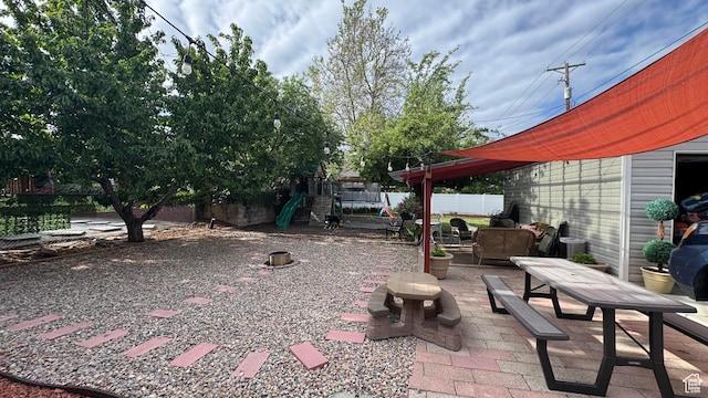 1924 E 2100 S, Salt Lake City, UT 84106 - view of patio / terrace featuring a playground