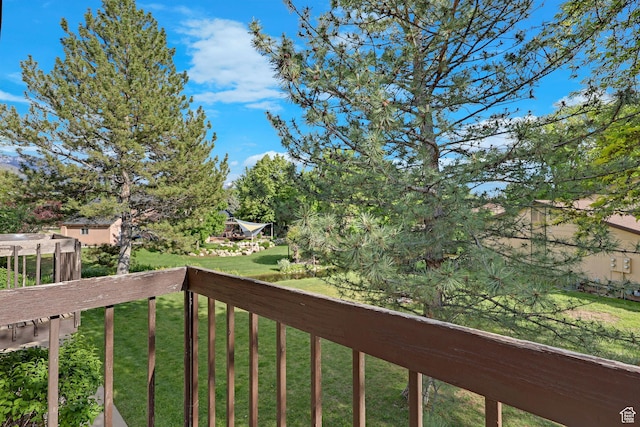 597 W Brookshire Dr, Ogden, UT 84405 - view of grassy yard with a balcony