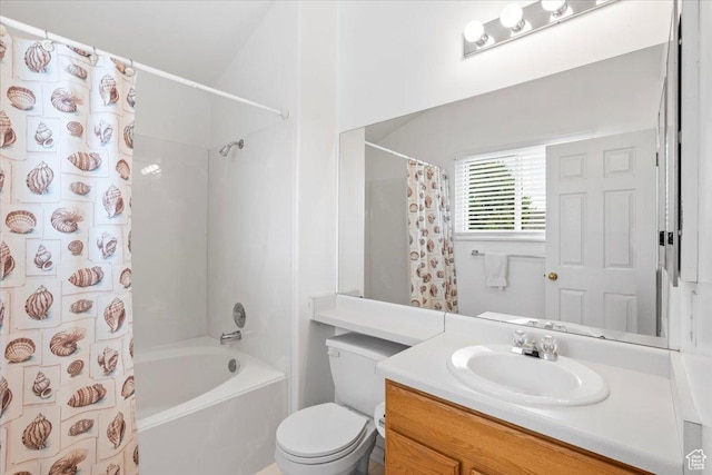 1014 W 4150 S, Riverdale, UT 84405 - bathroom with vanity and shower / tub combo with curtain