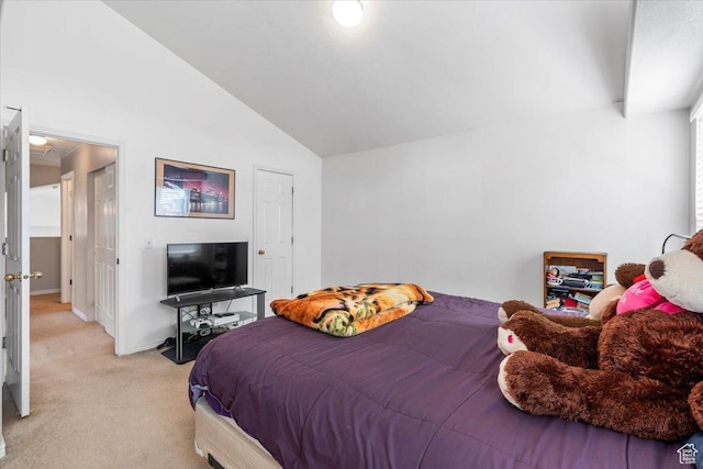 1014 W 4150 S, Riverdale, UT 84405 - bedroom with vaulted ceiling and light colored carpet