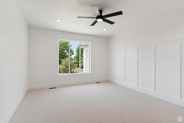 4095 N 100 E, North Ogden, UT 84414 - empty room featuring light colored carpet, a ceiling fan, and recessed lighting