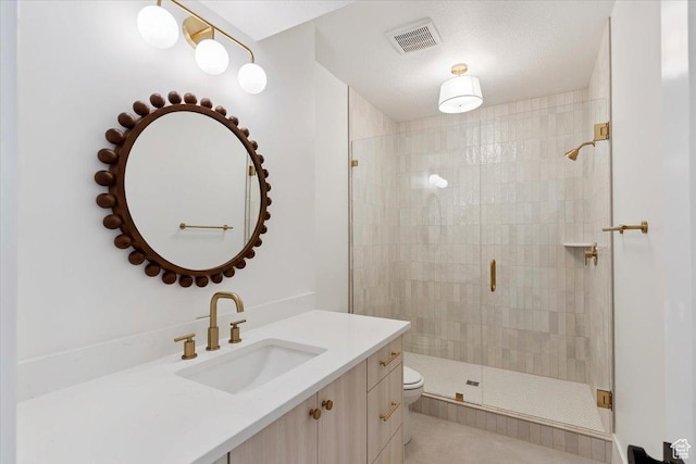4095 N 100 E, North Ogden, UT 84414 - bathroom with vanity, a shower stall, and tile patterned flooring