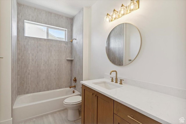 4095 N 100 E, North Ogden, UT 84414 - full bath with vanity, tub / shower combination, and wood finished floors
