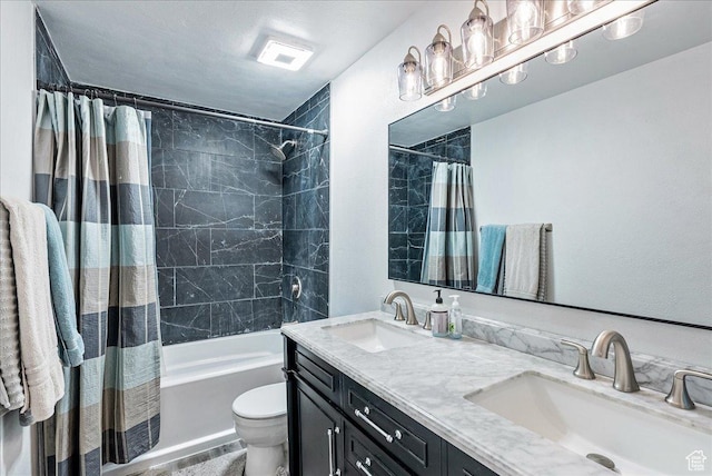 1454 Lancelot Dr, Provo, UT 84601 - bathroom with shower / tub combo and double vanity