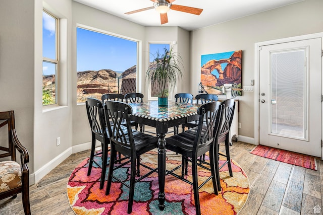93 E 700 N, La Verkin, UT 84745 - dining space featuring ceiling fan and light wood finished floors