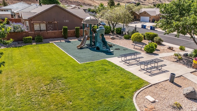 93 E 700 N, La Verkin, UT 84745 - community playground featuring a lawn and a mountain view