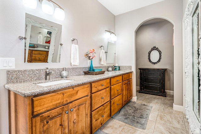 93 E 700 N, La Verkin, UT 84745 - full bath with double vanity and tile patterned floors