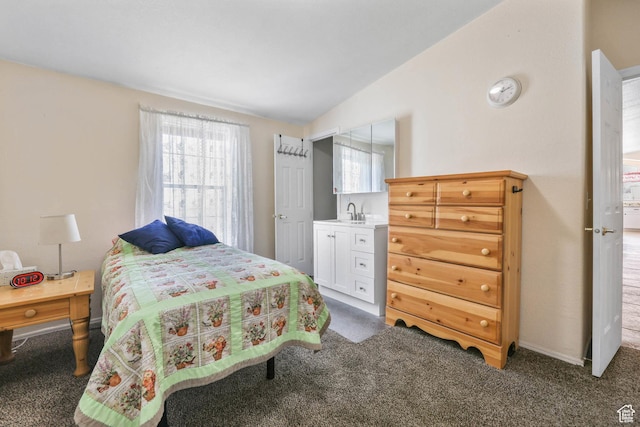 1309 Pine Canyon Rd, Tooele, UT 84074 - carpeted bedroom featuring multiple windows and lofted ceiling