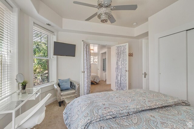 22 W 300 N, Salt Lake City, UT 84103 - carpeted bedroom featuring a closet and a ceiling fan