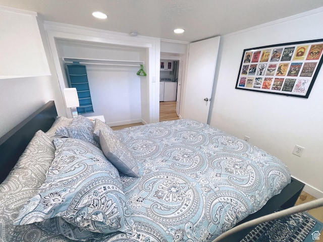 22 W 300 N, Salt Lake City, UT 84103 - bedroom with washer and dryer and recessed lighting