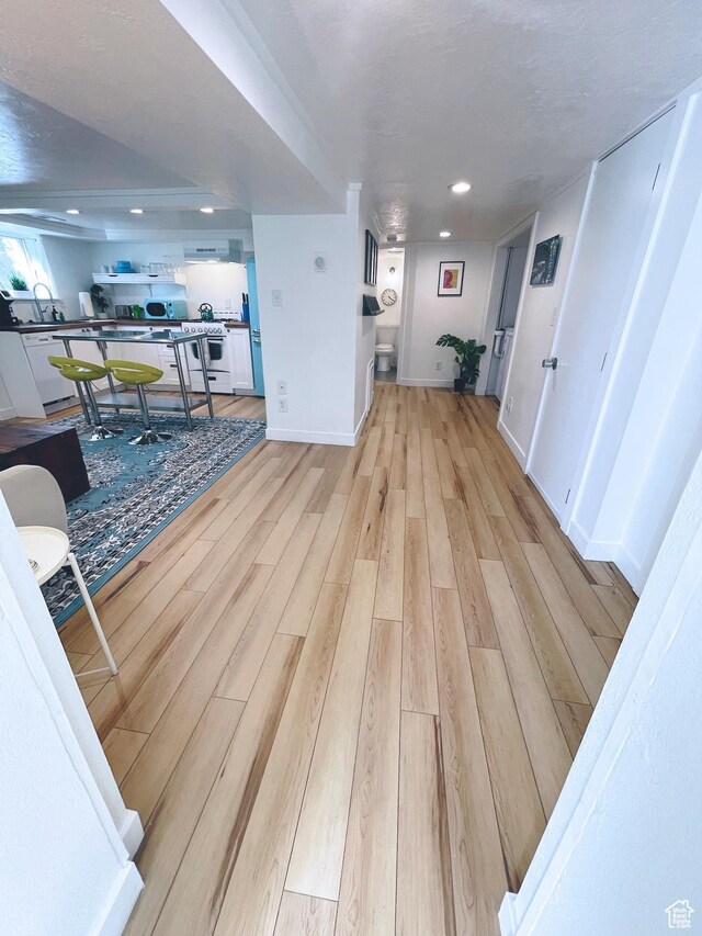 22 W 300 N, Salt Lake City, UT 84103 - hallway with light wood-type flooring and recessed lighting