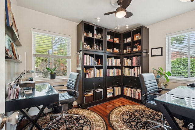 1026 W 800 N, Salt Lake City, UT 84116 - office with a ceiling fan and wood finished floors