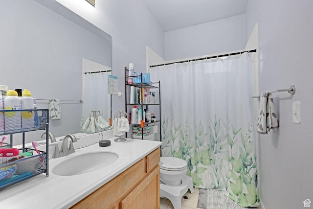 3827 S Big River Way W Unit 3, South Salt Lake, UT 84119 - full bath with vanity, tile patterned floors, and a shower with shower curtain