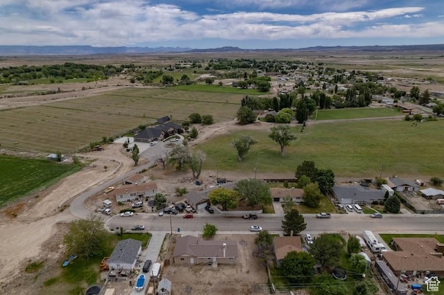 195 N 800 W, Cleveland, UT 84518 - aerial overview of property's location with rural landscape and mountains