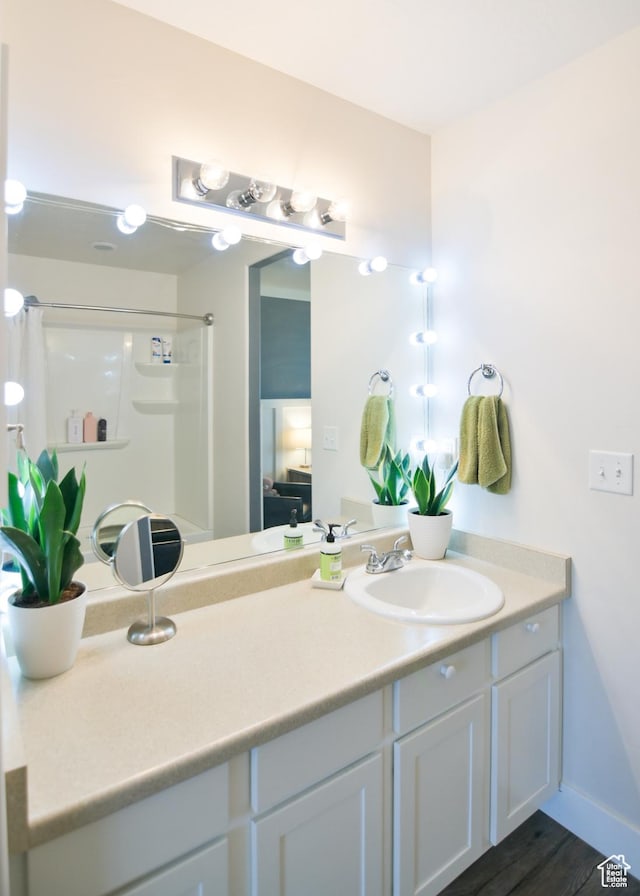 3319 N Falcon Way, Layton, UT 84040 - bathroom with curtained shower and vanity
