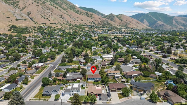 44 S 1000 E, Springville, UT 84663 - aerial view of property and surrounding area with nearby suburban area and a mountainous background