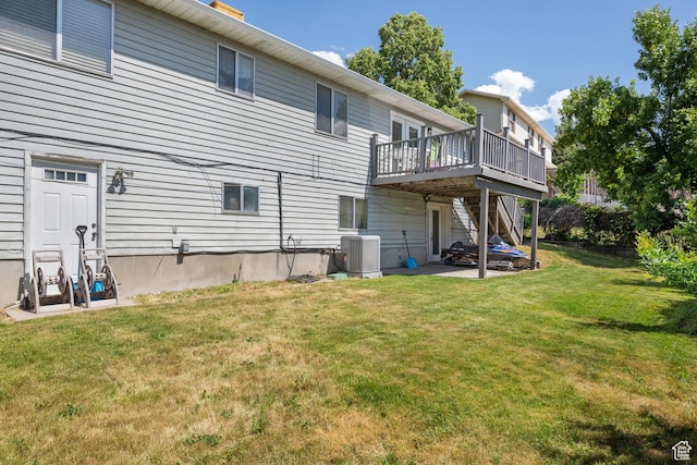 44 S 1000 E, Springville, UT 84663 - back of property featuring a deck and a yard