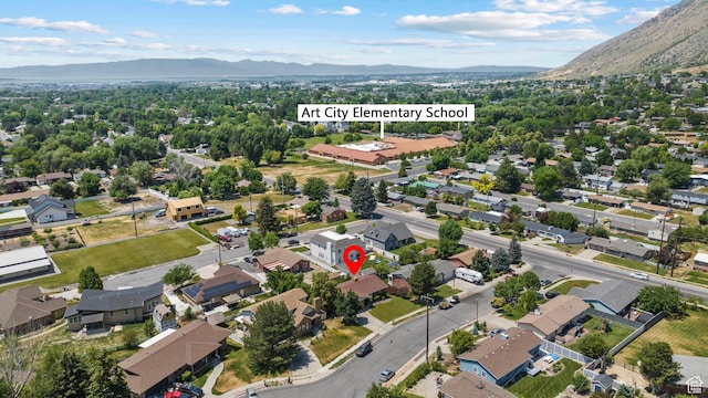 44 S 1000 E, Springville, UT 84663 - aerial view of residential area featuring mountains