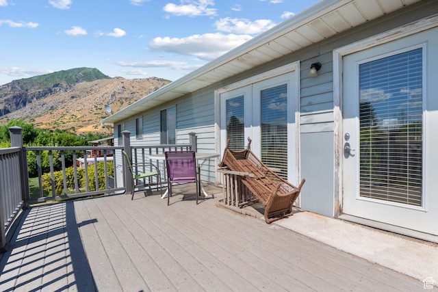 44 S 1000 E, Springville, UT 84663 - wooden terrace featuring a mountain view