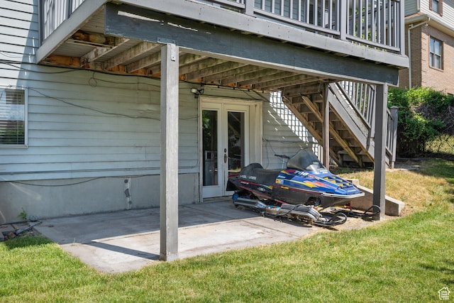 44 S 1000 E, Springville, UT 84663 - view of patio / terrace with stairway and french doors