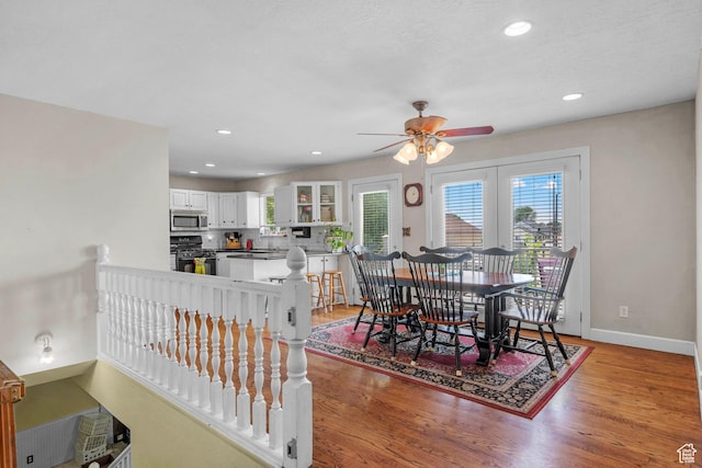 44 S 1000 E, Springville, UT 84663 - dining area with ceiling fan, light wood-style flooring, and recessed lighting