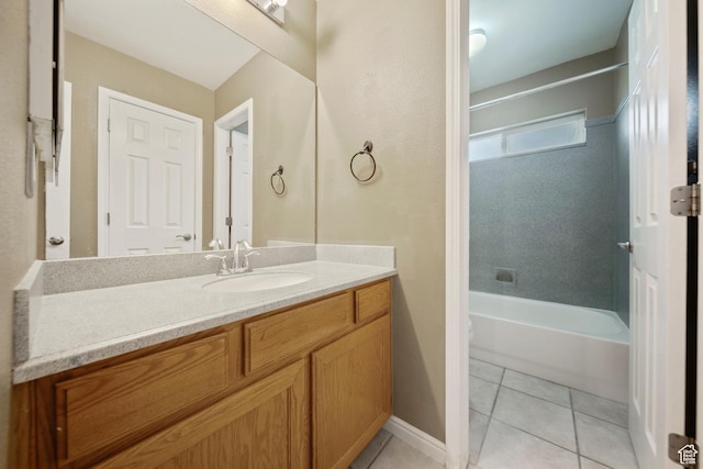 3807 S River Run Way Unit 3, Salt Lake City, UT 84119 - full bath featuring vanity, tile patterned flooring, and shower / bathtub combination