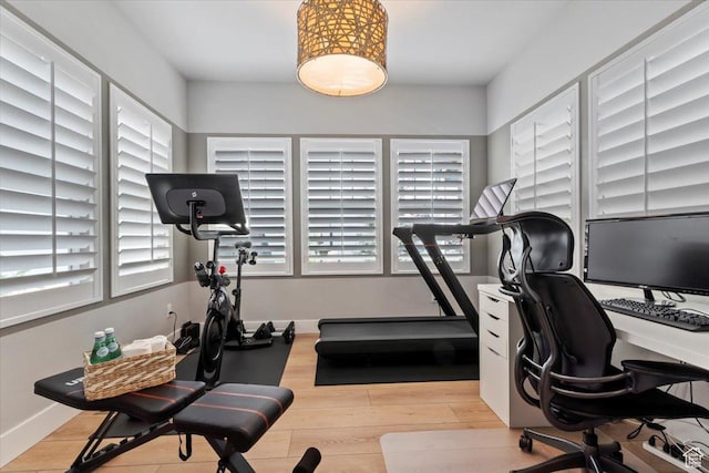 5057 W Bowstring Way S, South Jordan, UT 84009 - exercise room with plenty of natural light and wood finished floors